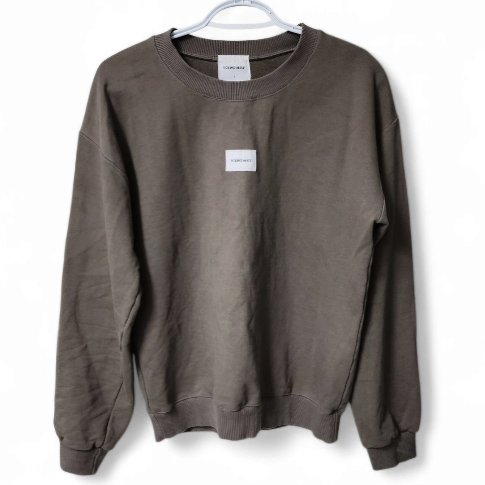 Young Muse Logo French Terry Crewneck Sweatshirt in Graphite - Picture 5 of 8